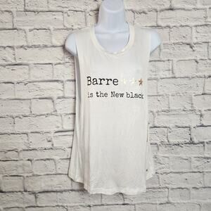 NWT Barrestar Top Womens Size XS/S White Tank Barre is the New Black